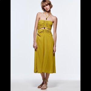 Zara Halter Cutout Midi Dress